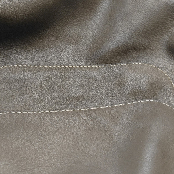 Calfskin Top Handle Bag Brown