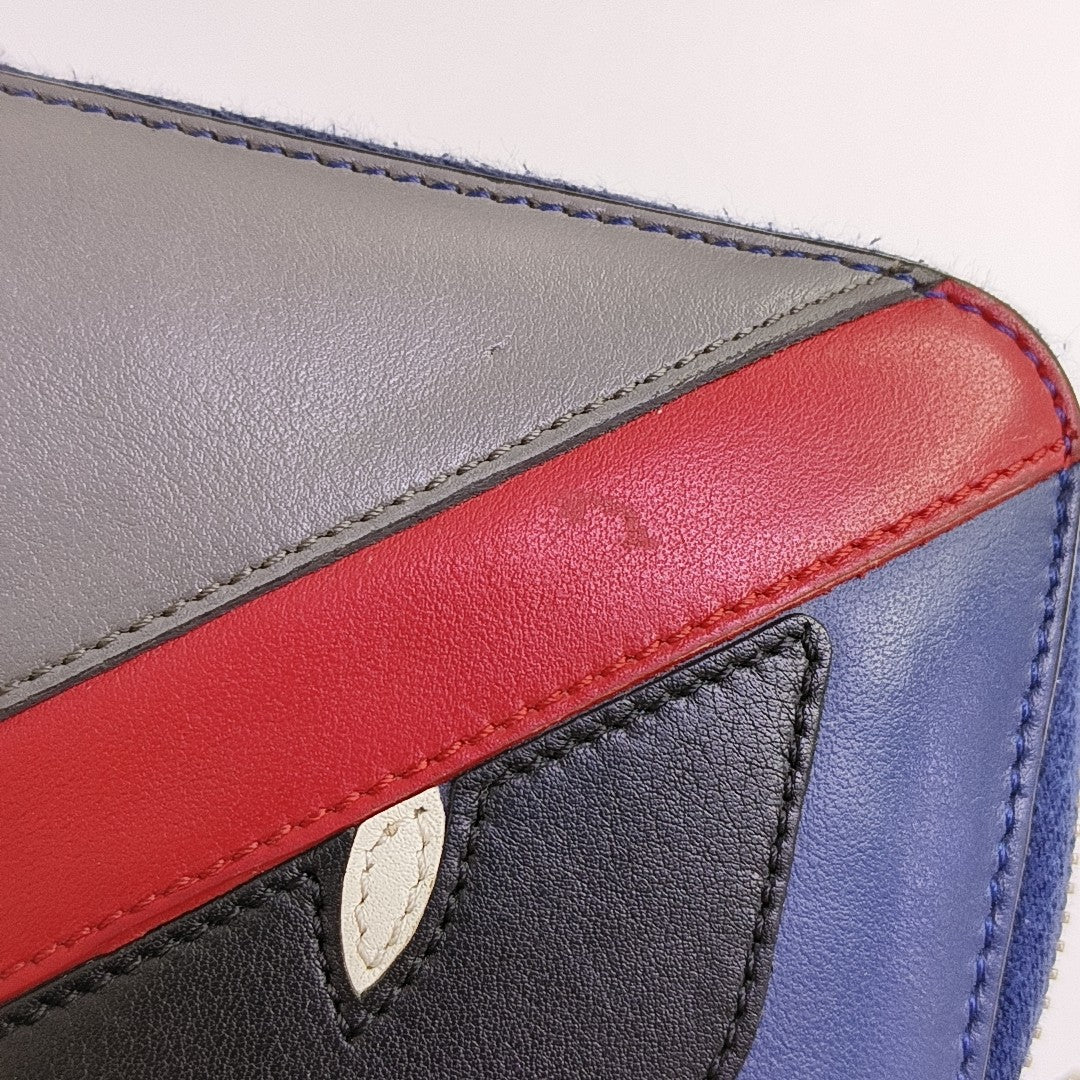 Monster Calfskin Blue Wallet