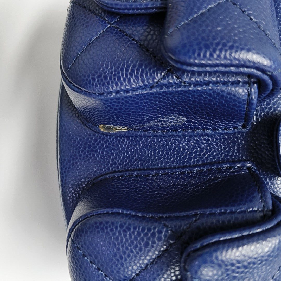 DUMA Quilted Grained Calfskin Blue
