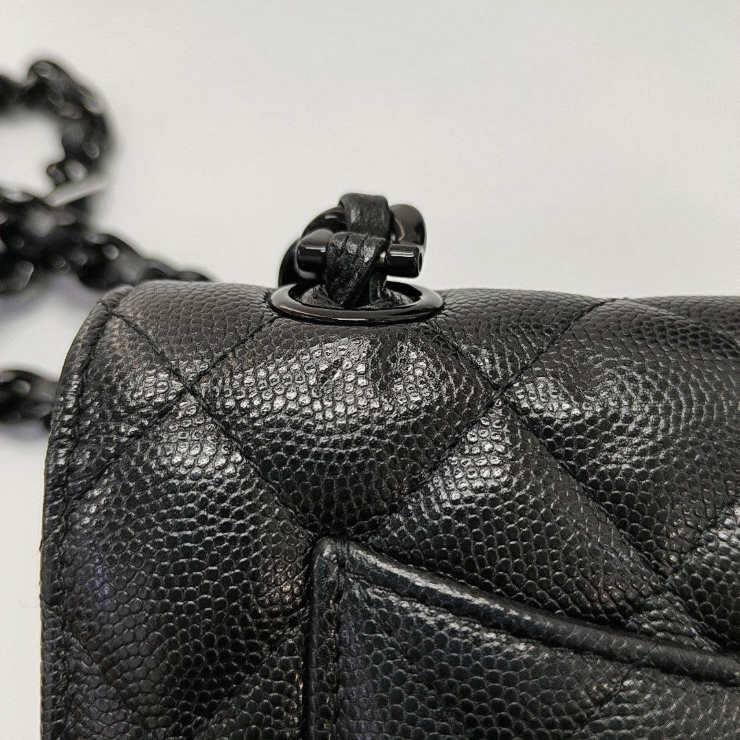 WOC Quilted Grained Calfskin Black
