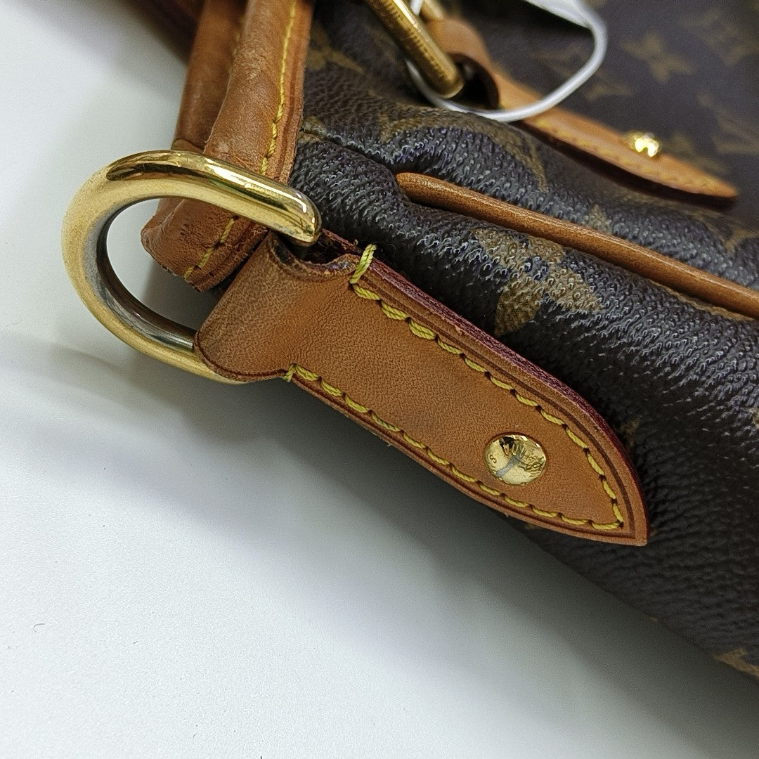 ESTRELA MM Monogram Coated Canvas Brown