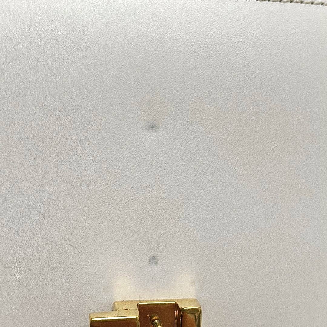 Authenticated pre-owned  Sylvie Mini Calfskin White - Shoulder Bag at Looply