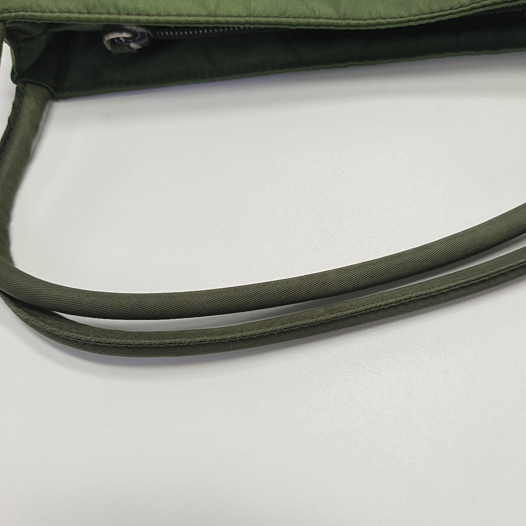 Nylon Top Handle Bag Green