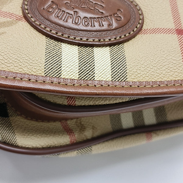 Coated Canvas Shoulder Bag Beige