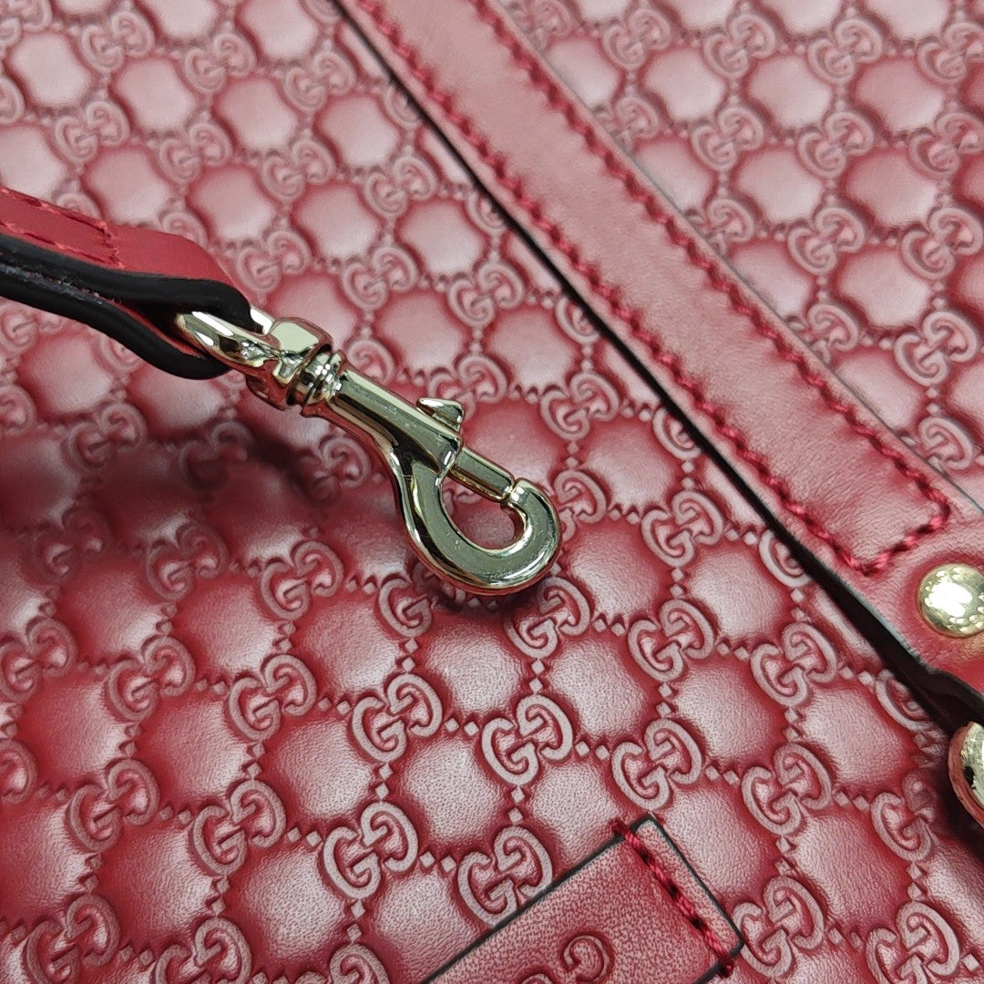 Microguccissima Monogram Calfskin Red