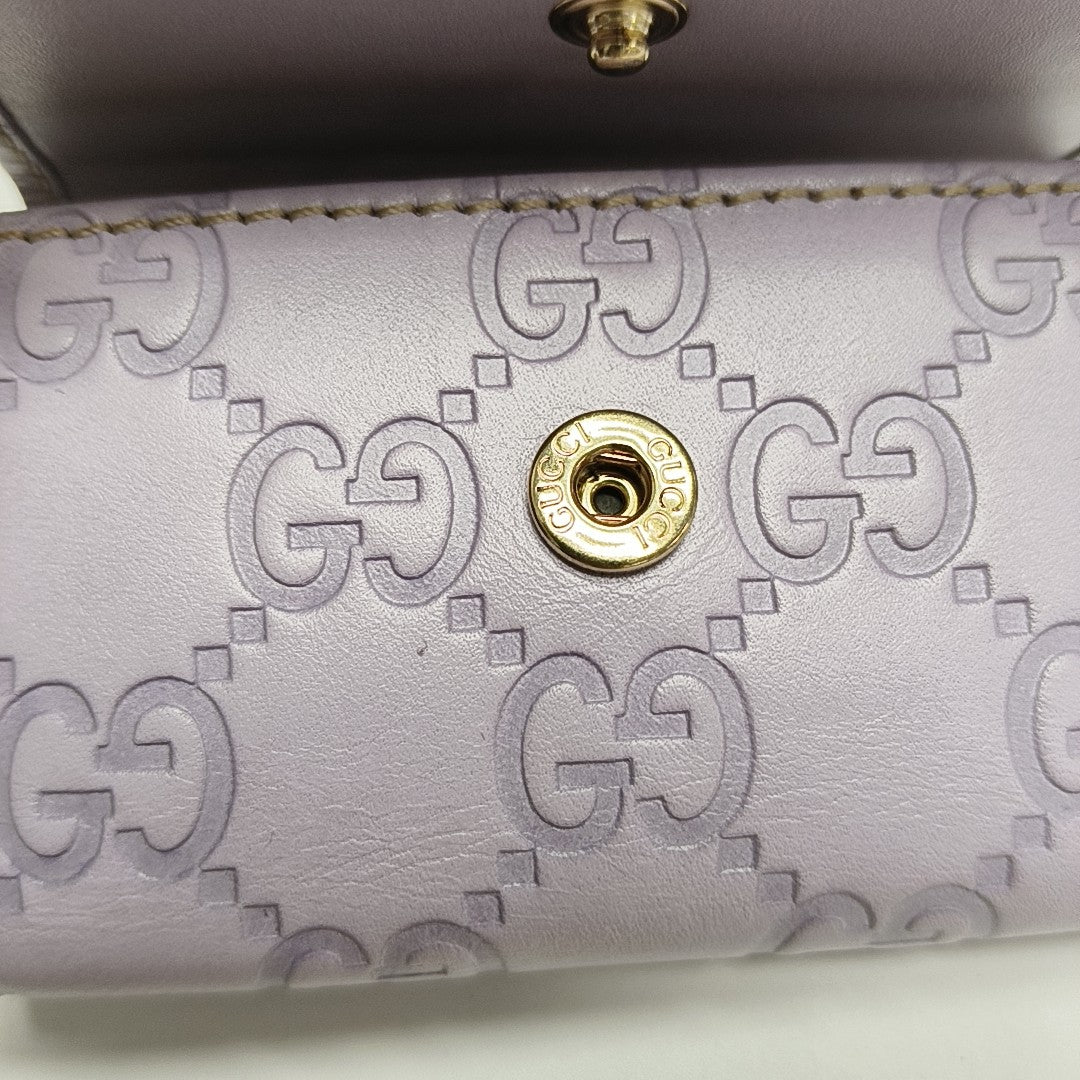 Monogram Calfskin Key Pouch Purple