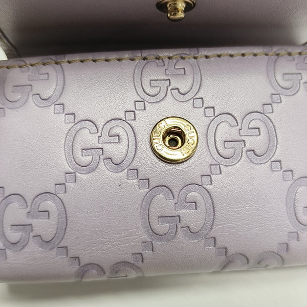 Monogram Calfskin Key Pouch Purple