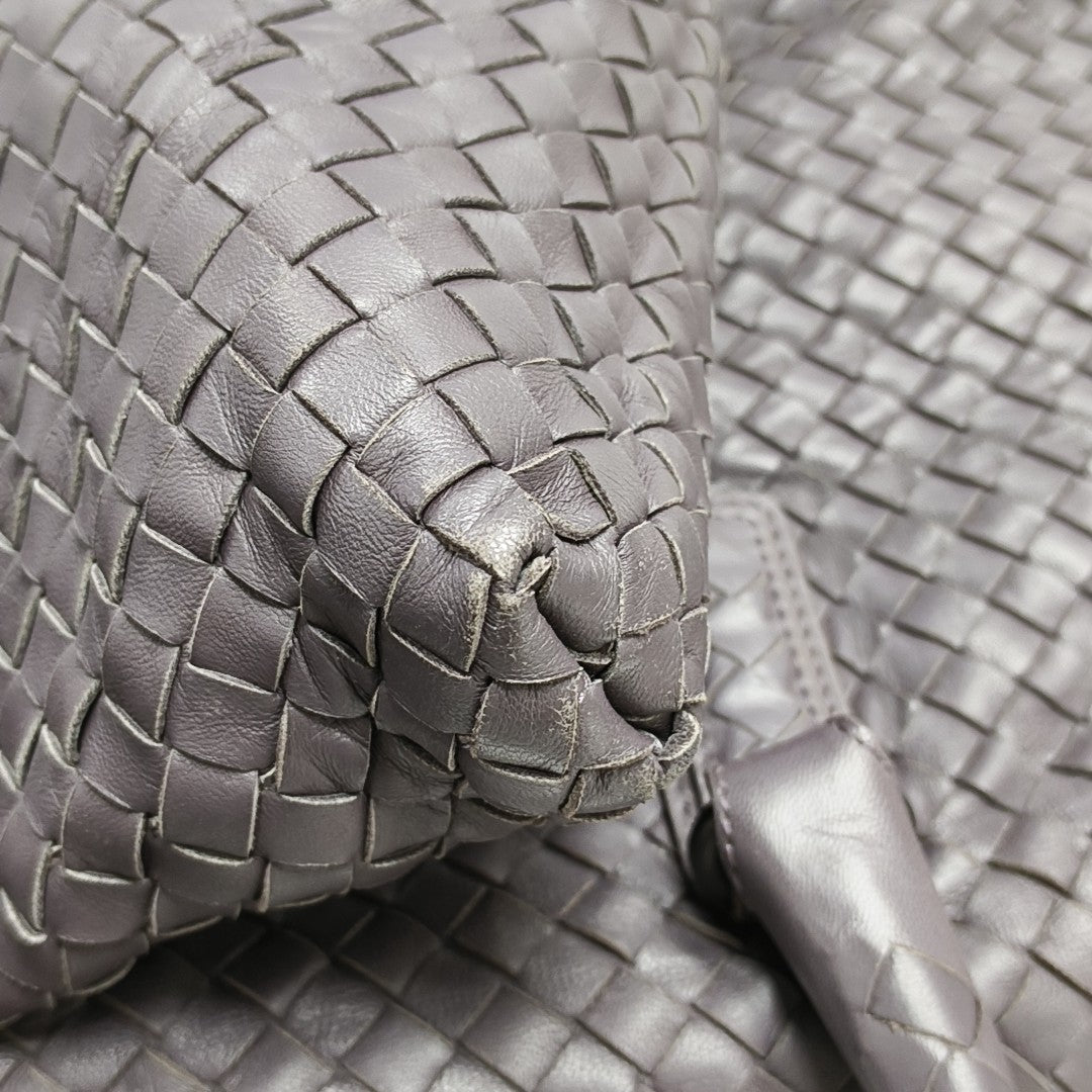 Lambskin Shoulder Bag Gray