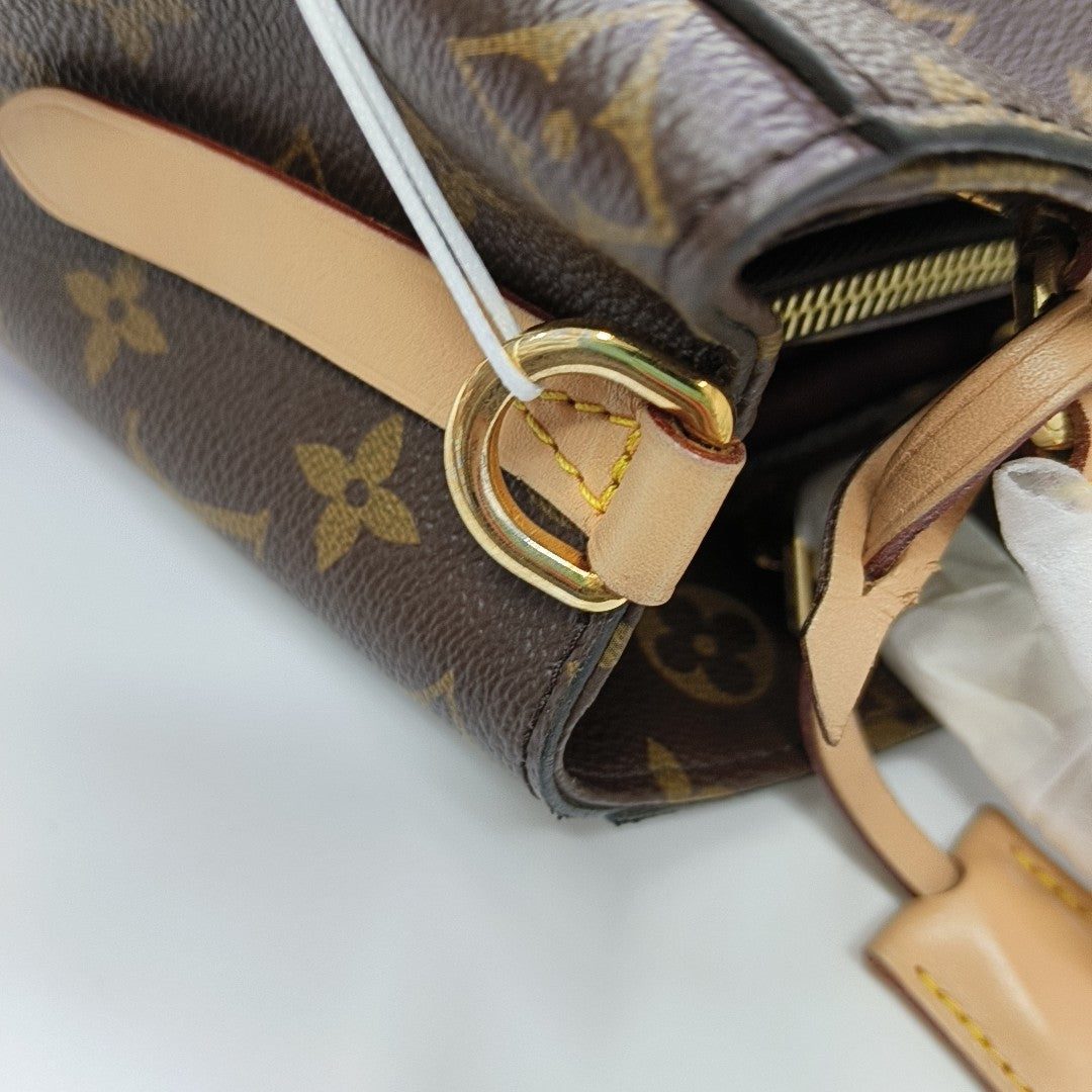 MONTAIGNE Monogram Coated Canvas Brown