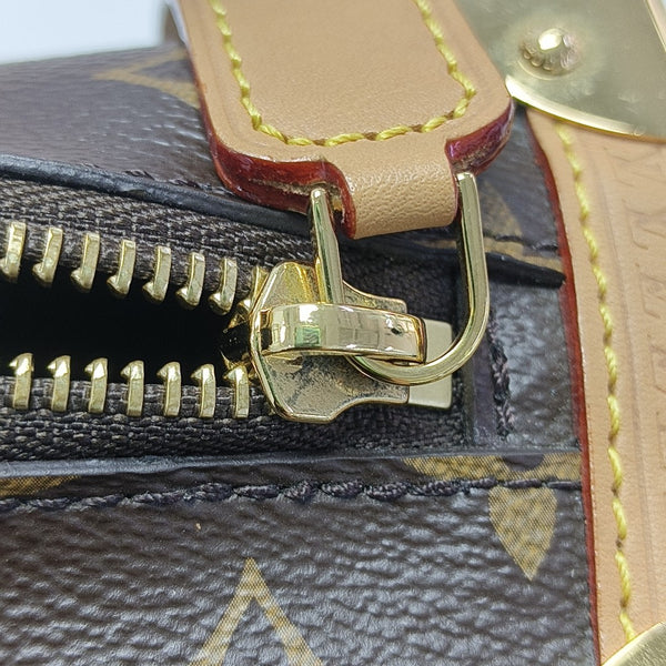 SIDE TRUNK MM Monogram Coated Canvas Brown