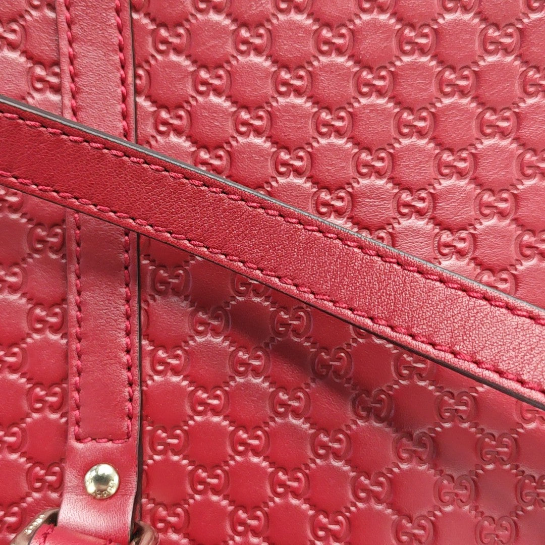 Microguccissima Monogram Calfskin Red