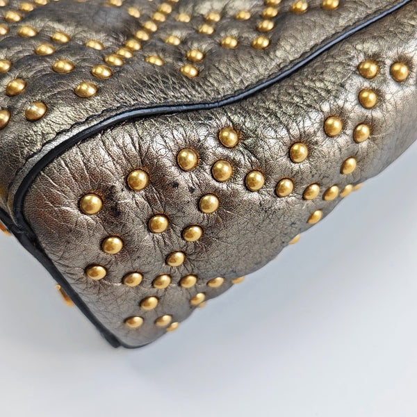 Lady Dior Mini Cannage Python Silver