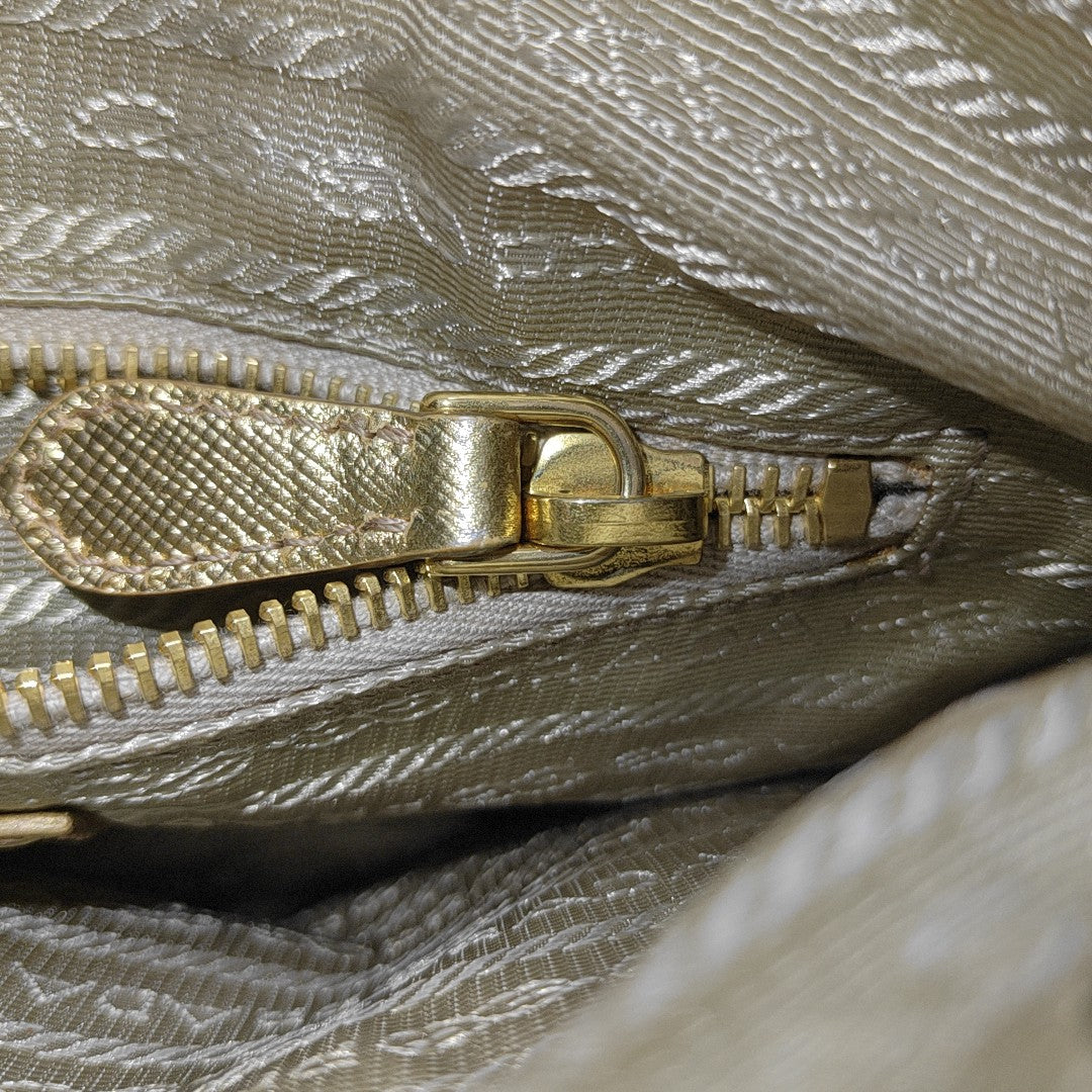 Nylon Shoulder Bag Beige