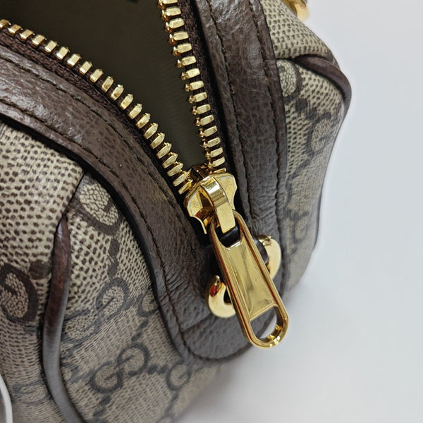 Ophidia Mini Monogram Coated Canvas Beige