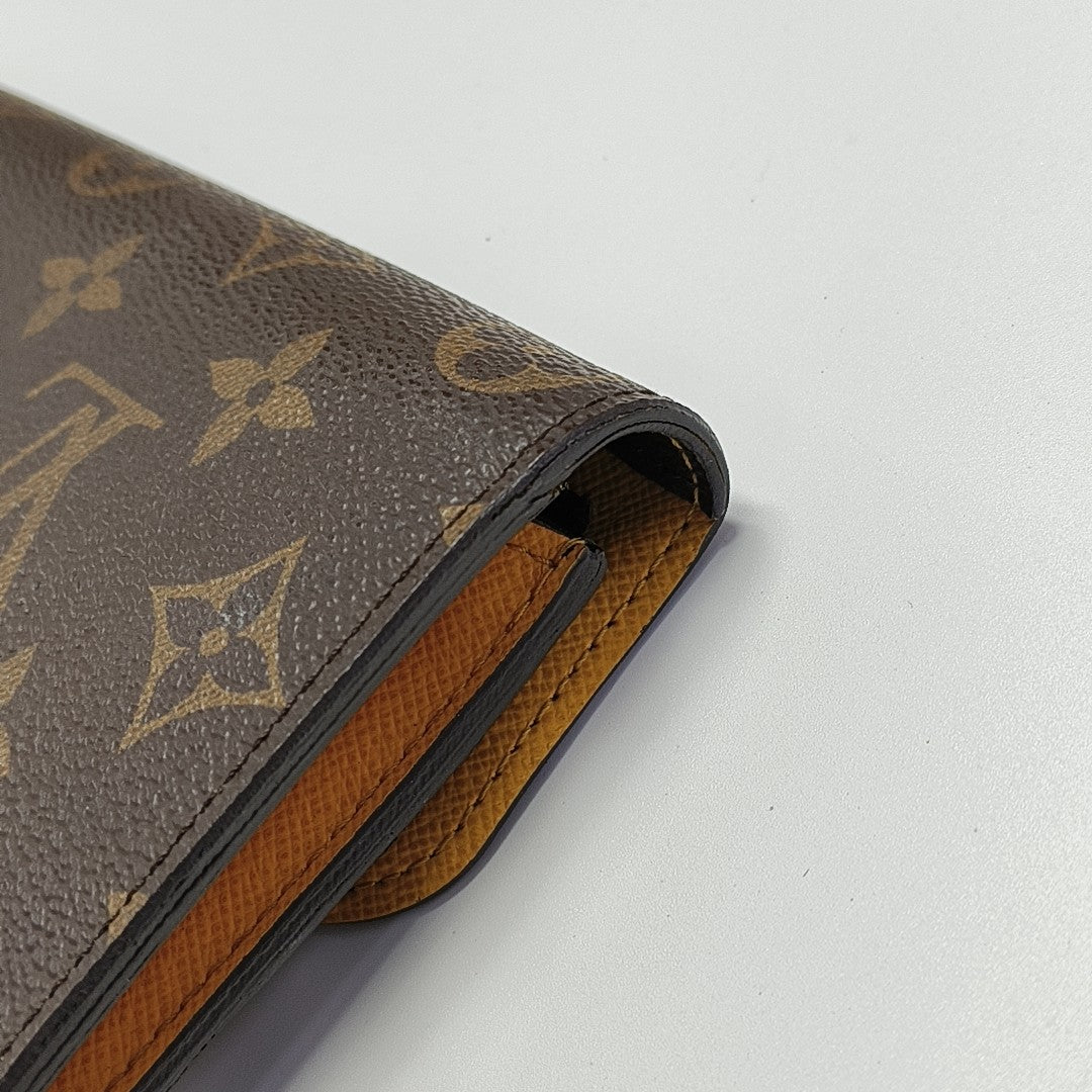 EMILIE Monogram Coated Canvas Brown Wallet