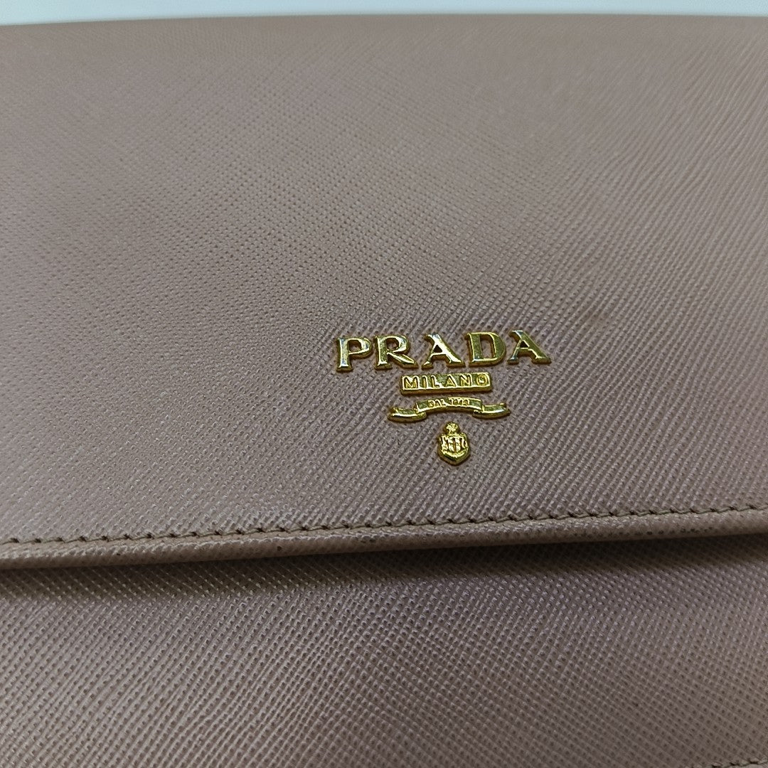 Saffiano Calfskin Shoulder Bag Pink