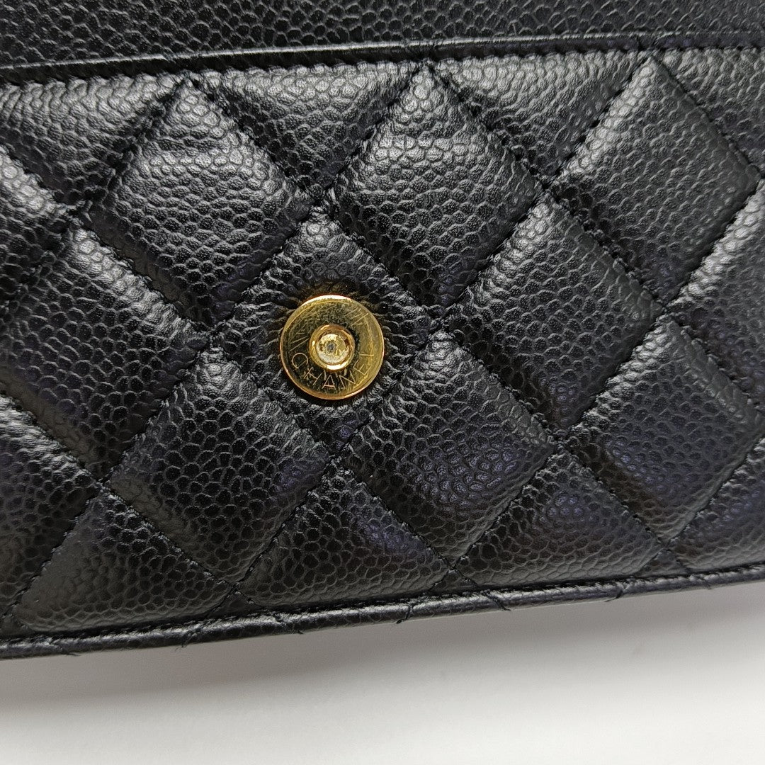 WOC Quilted Grained Calfskin Black