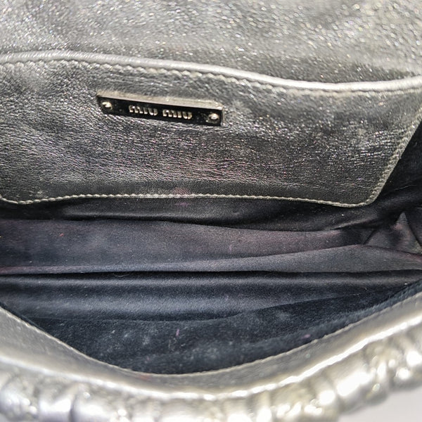 Crystal Quilted Lambskin Silver