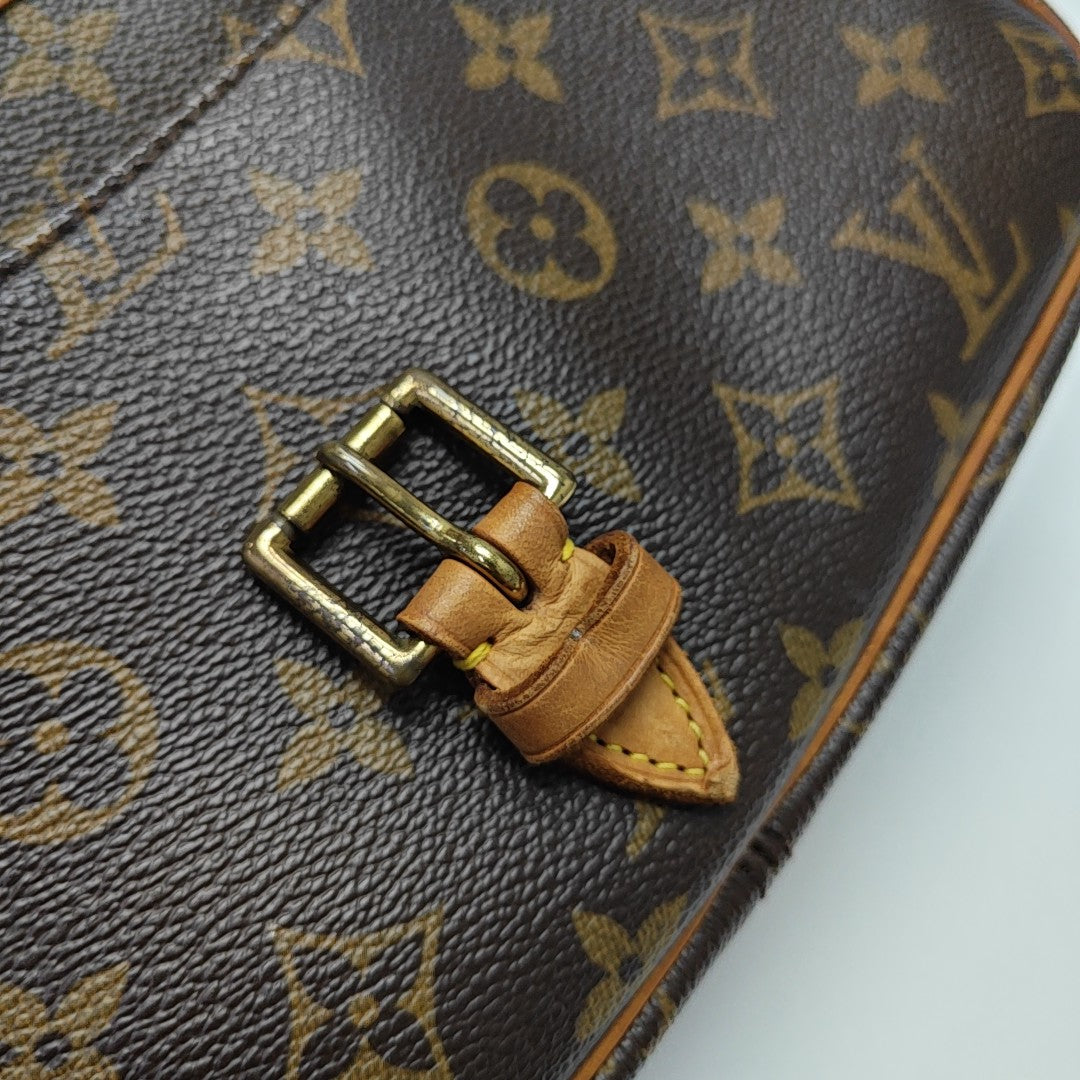 SOLOGNE PM Monogram Coated Canvas Brown