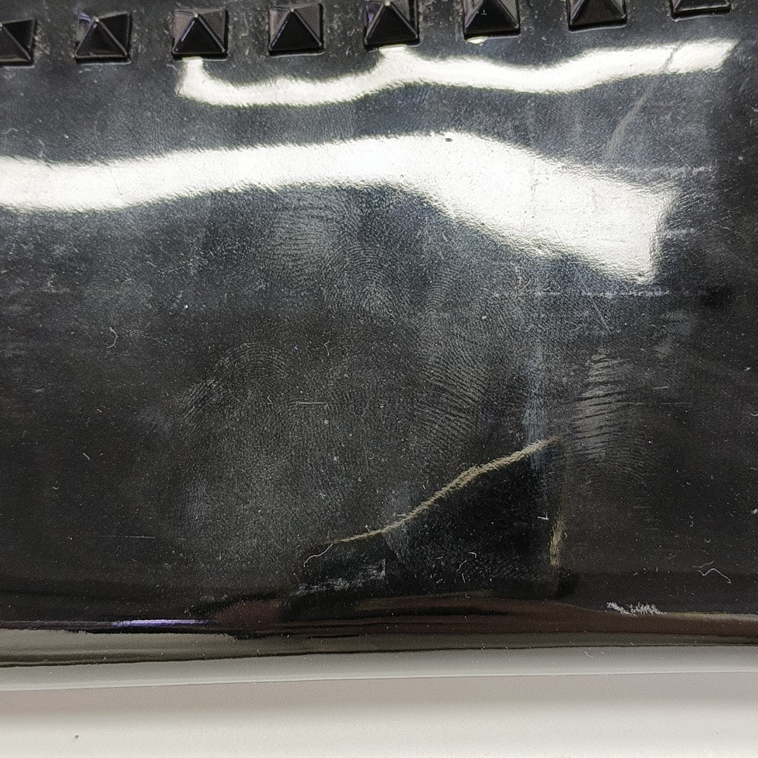 Rockstud Patent Leather Black Wallet