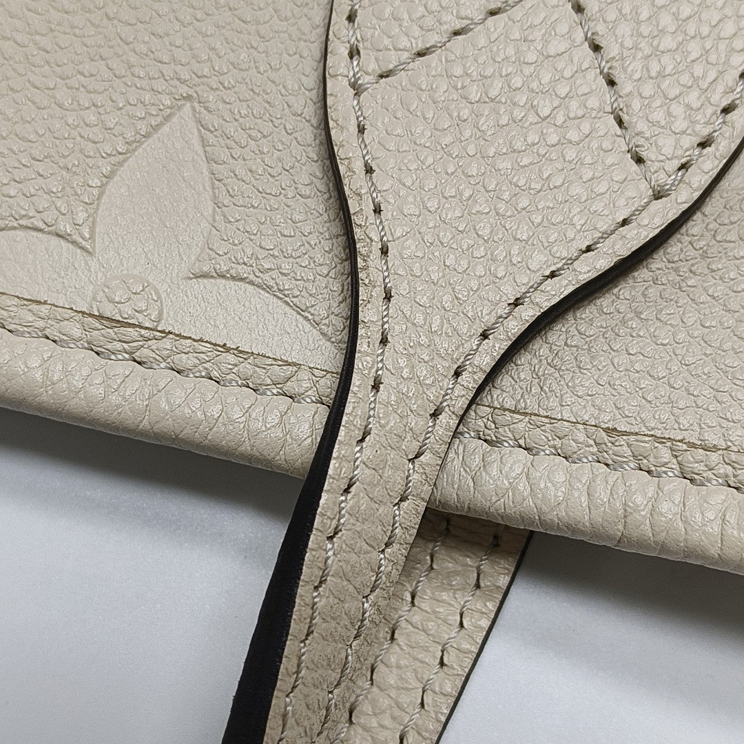 NEVERFULL MM Monogram Calfskin White