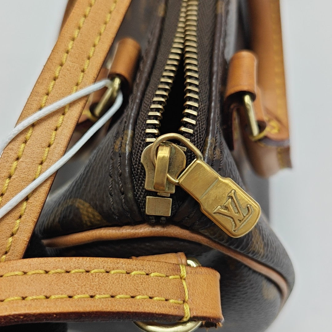 SPEEDY Nano Monogram Coated Canvas Brown