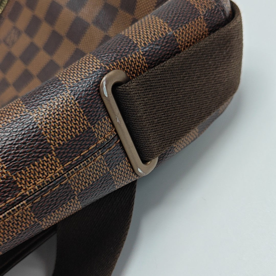 DISTRICT MM Damier Ebene Coated Canvas Brown