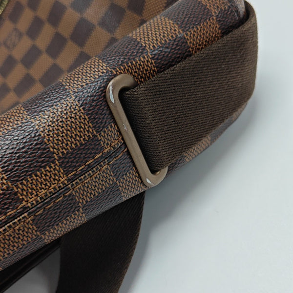 DISTRICT MM Damier Ebene Coated Canvas Brown