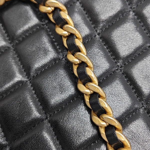 HOBO Large Quilted Lambskin Black