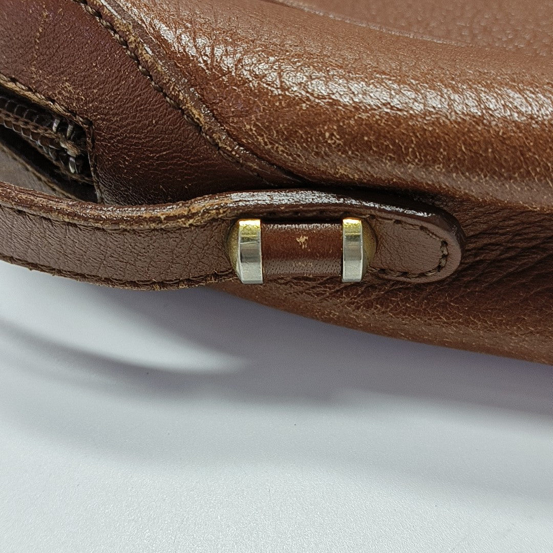 Calfskin Crossbody Bag Brown