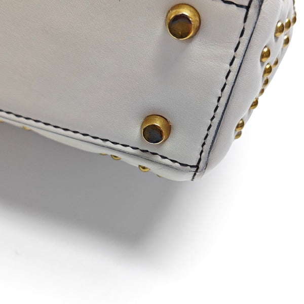 Authenticated pre-owned  Lady Dior Mini Lambskin White - Tote Bag at Looply