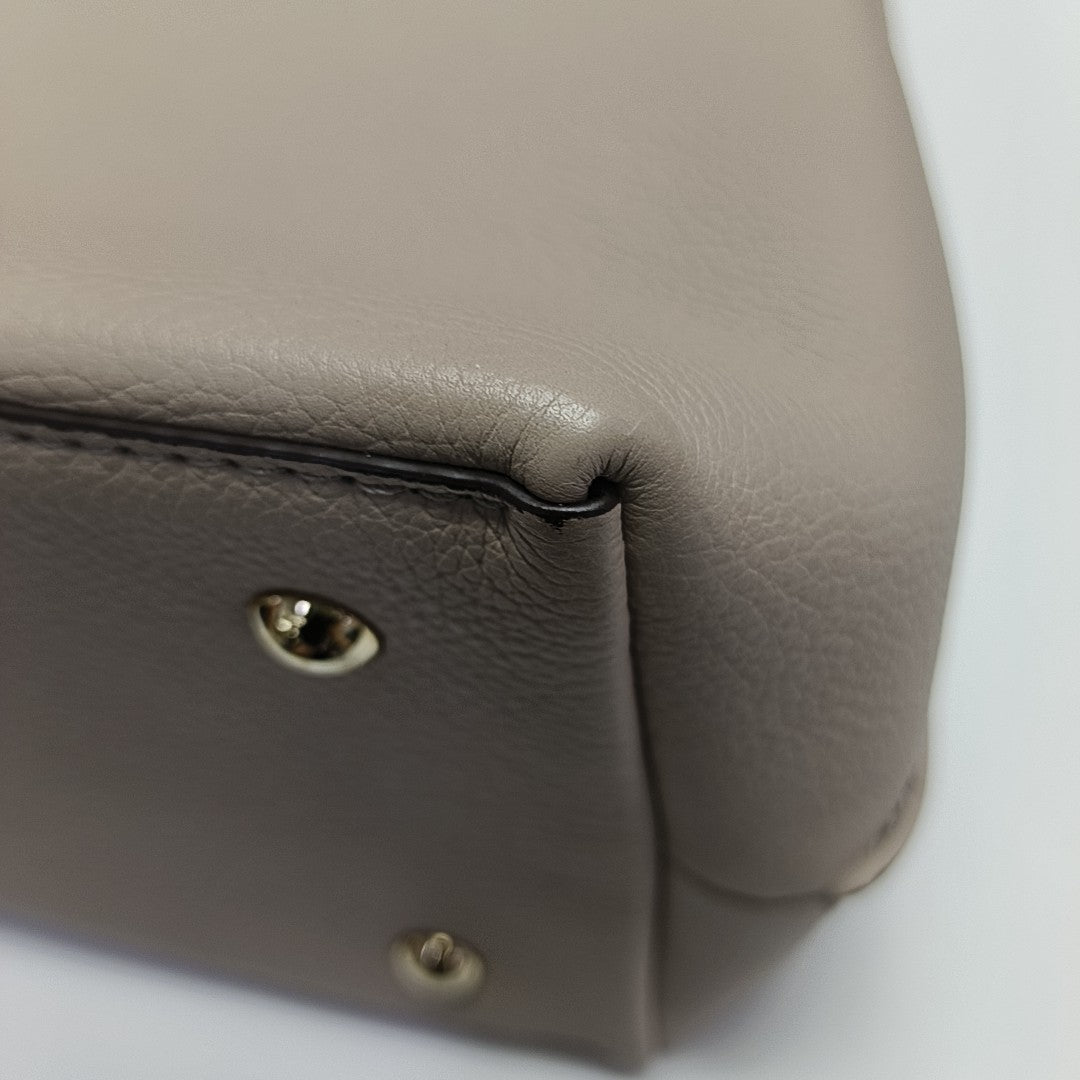 Calfskin Shoulder Bag Beige