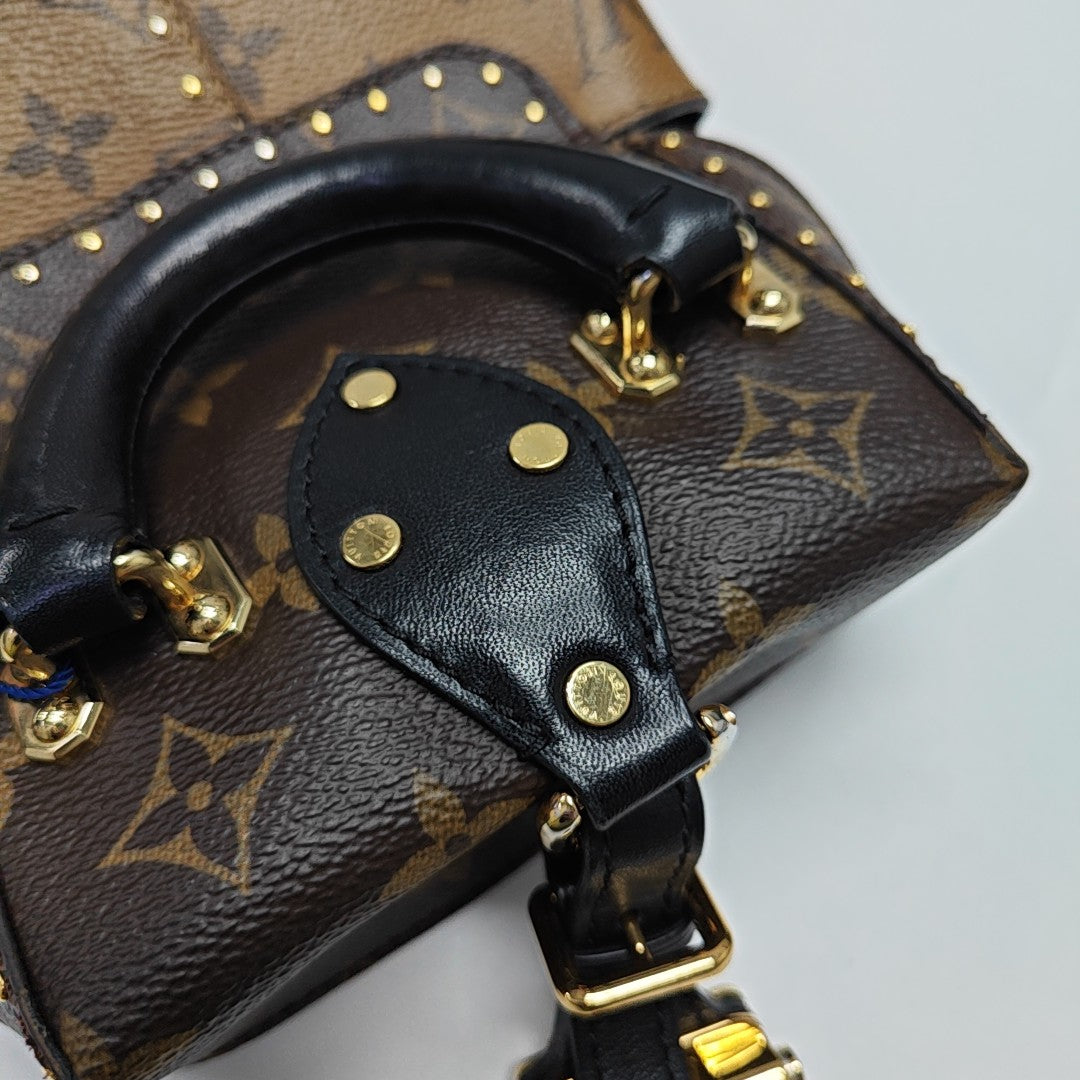 Monogram Coated Canvas Shoulder Bag Brown