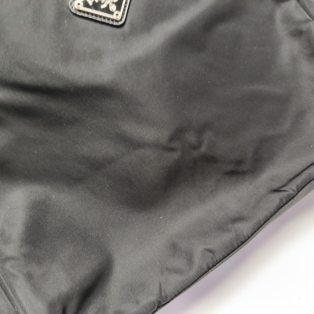 Nylon Top Handle Bag Black
