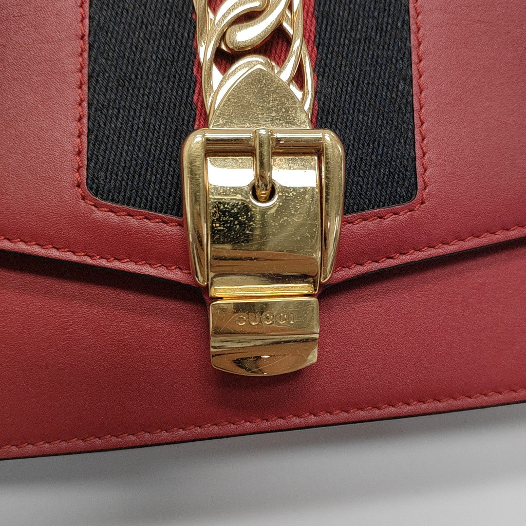 Sylvie Super Mini Calfskin Red