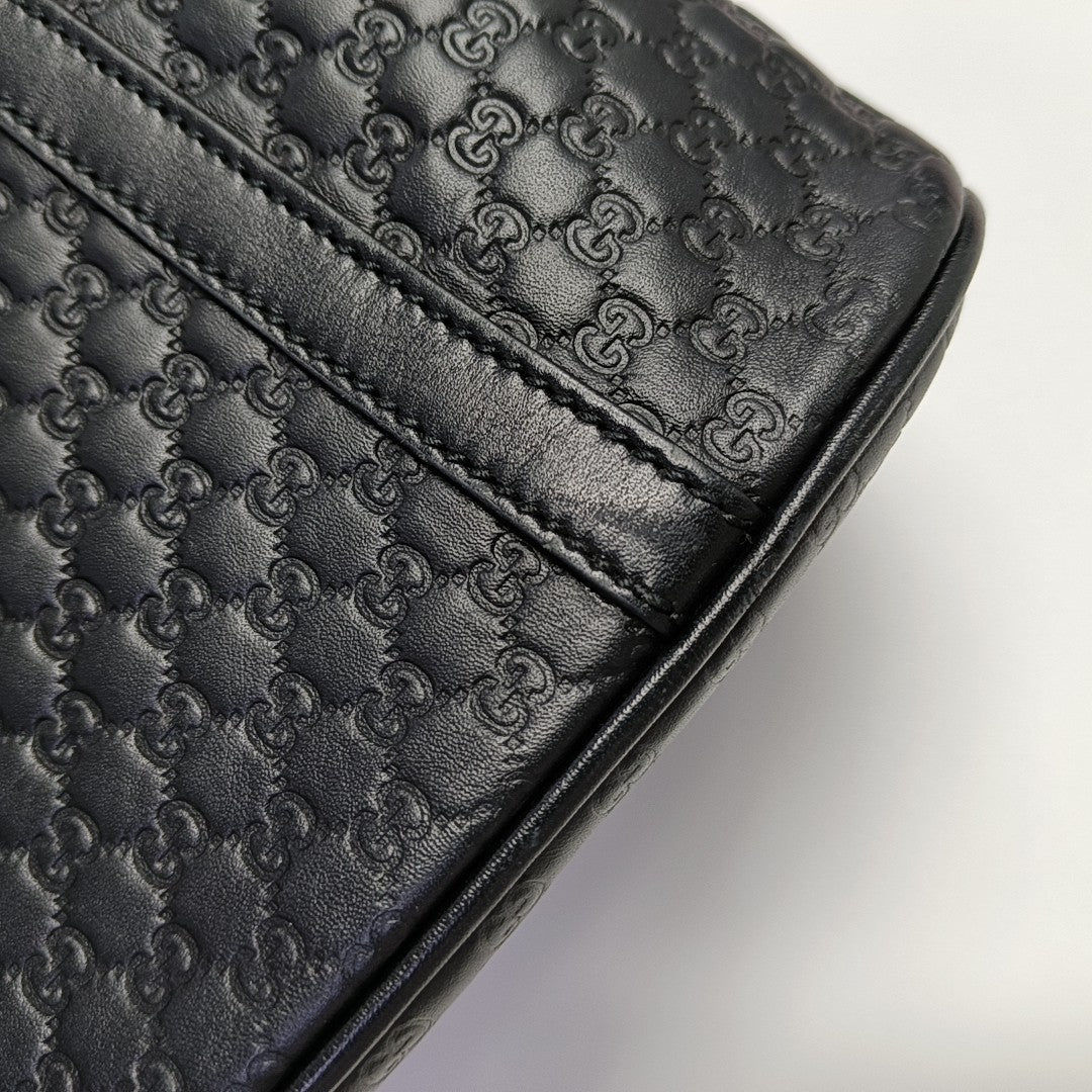 Microguccissima Monogram Calfskin Black