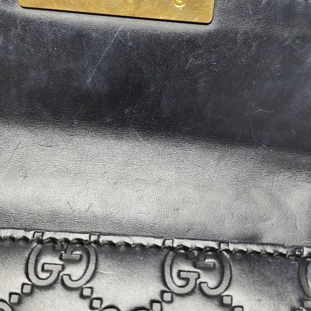 Padlock Small Monogram Calfskin Black