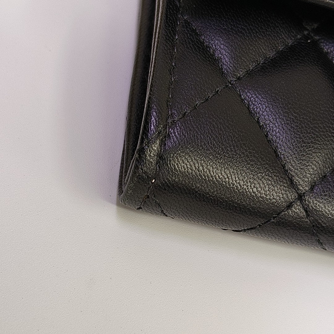 Quilted Lambskin Wallet Black