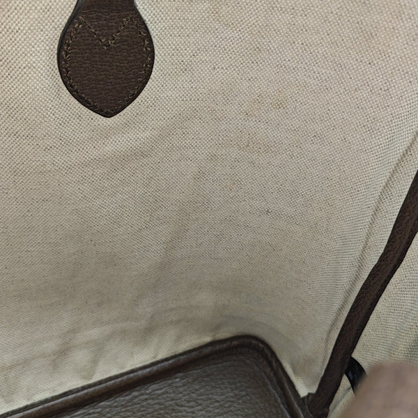 Ophidia Medium Monogram Coated Canvas Beige