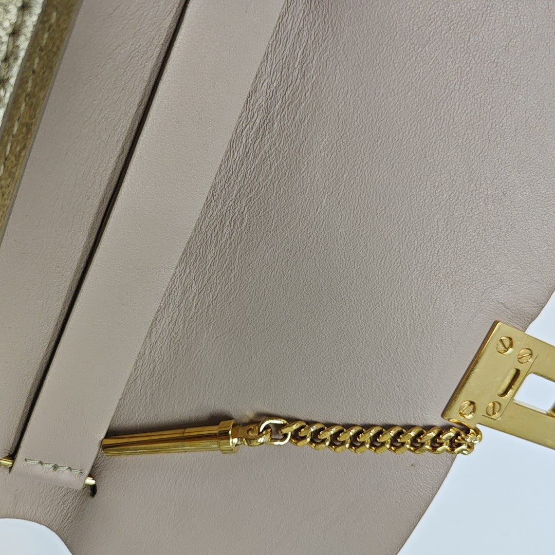 Drew Medium Calfskin Gold