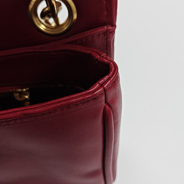 Crystal Quilted Lambskin Red