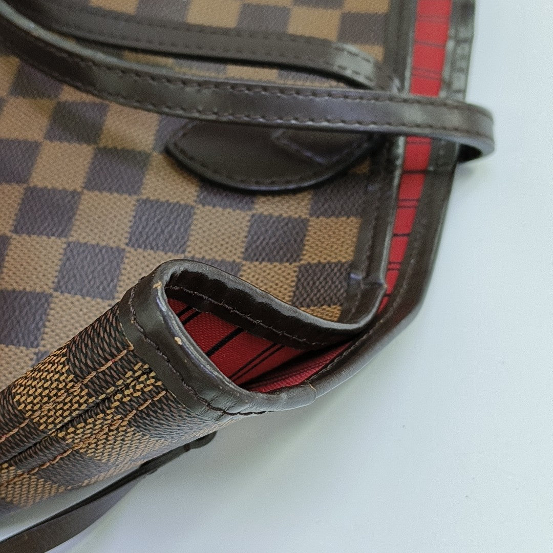 NEVERFULL MM Damier Ebene Coated Canvas Brown