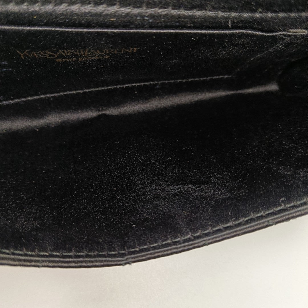 Quilted Silk Satin Black
