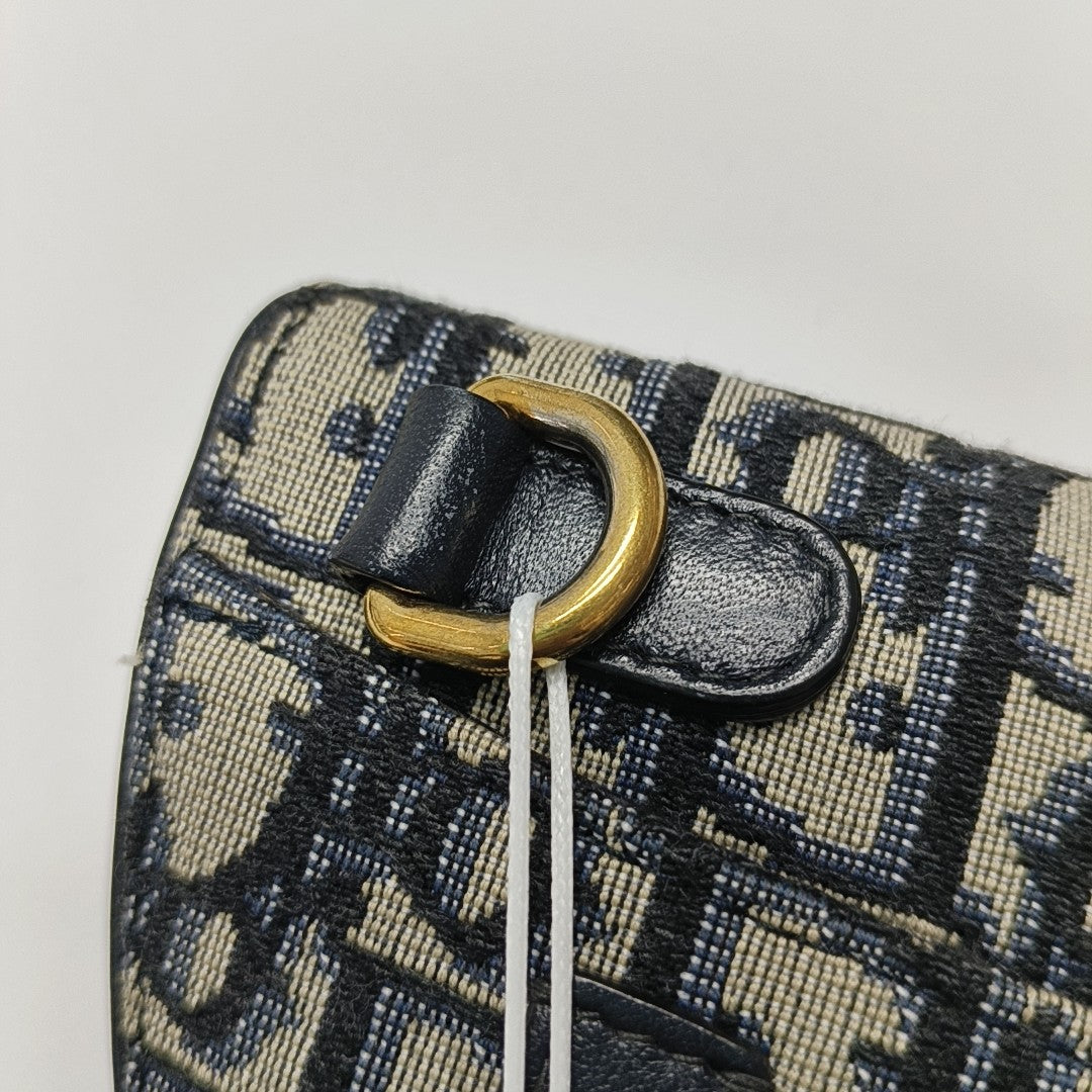 Saddle Mini Oblique Canvas Blue