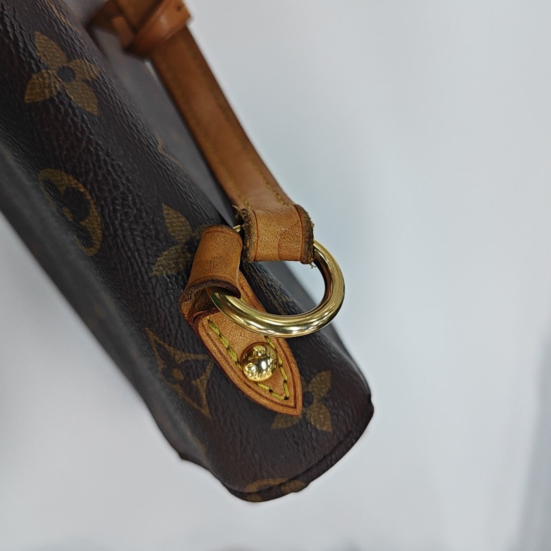 CLUNY PM Monogram Coated Canvas Brown