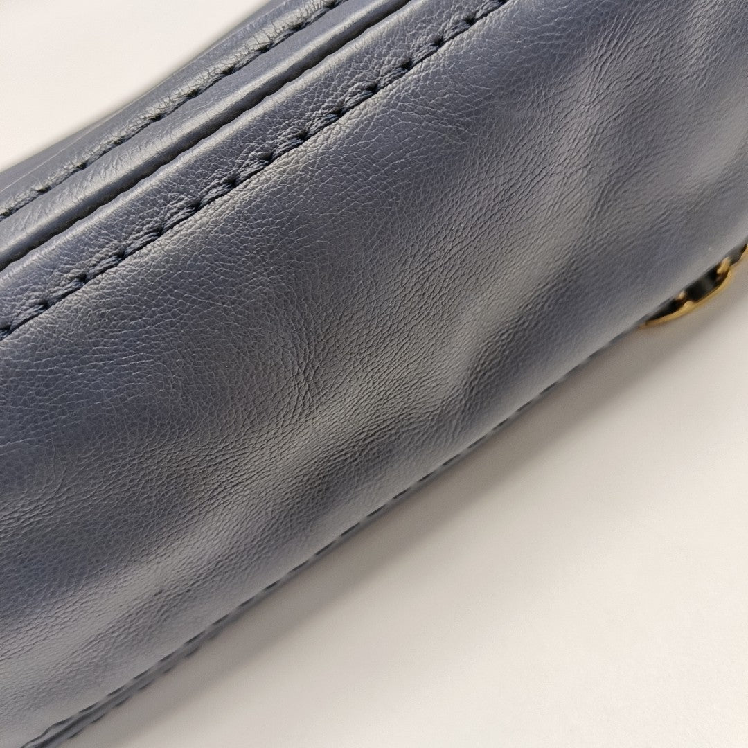 Calfskin Shoulder Bag Blue