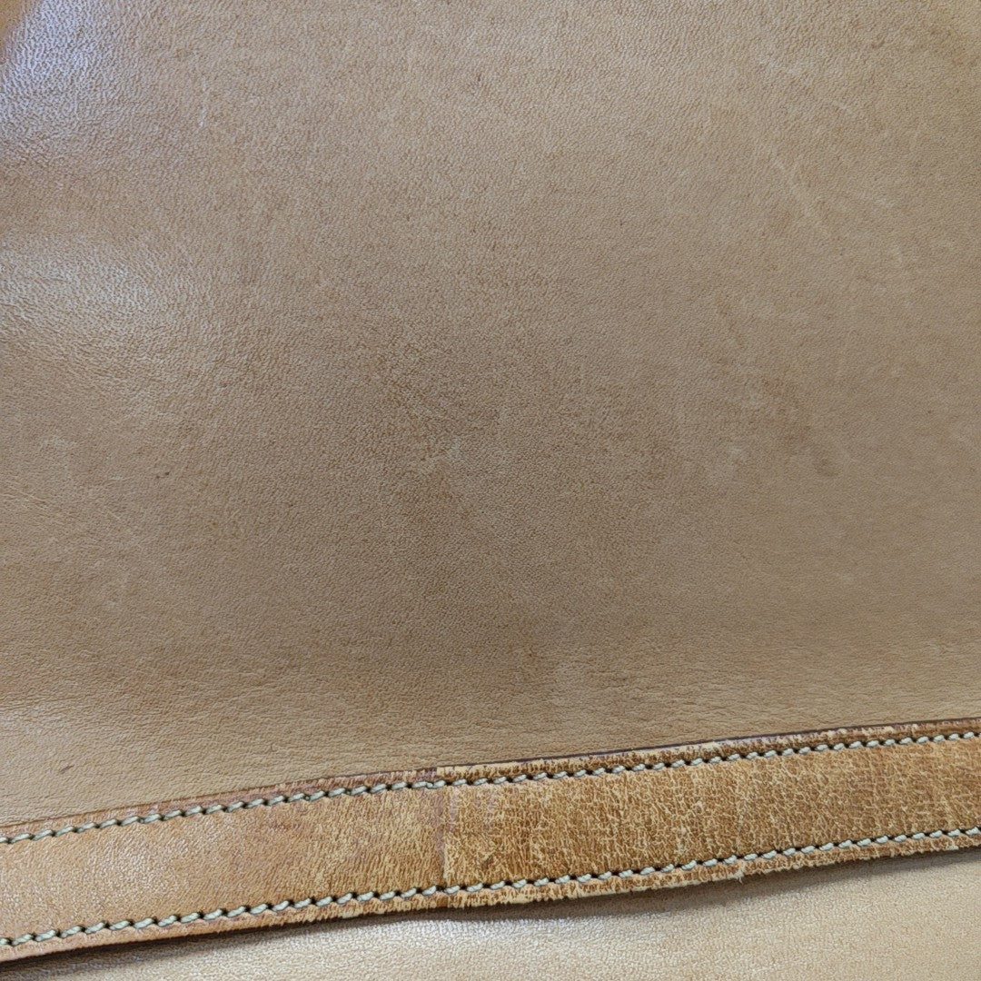 Coated Canvas Shoulder Bag Beige