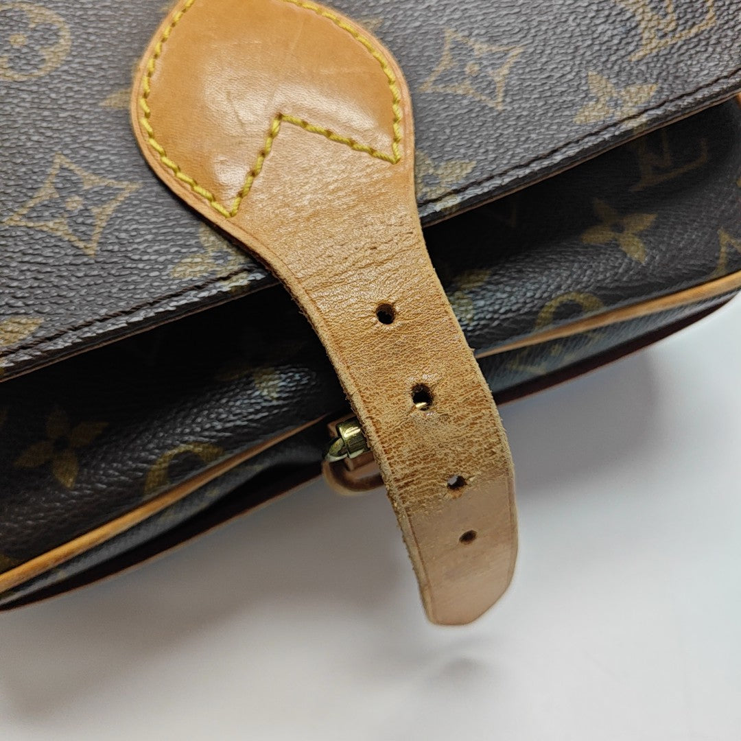 CARTOUCHIERE MM Monogram Coated Canvas Brown