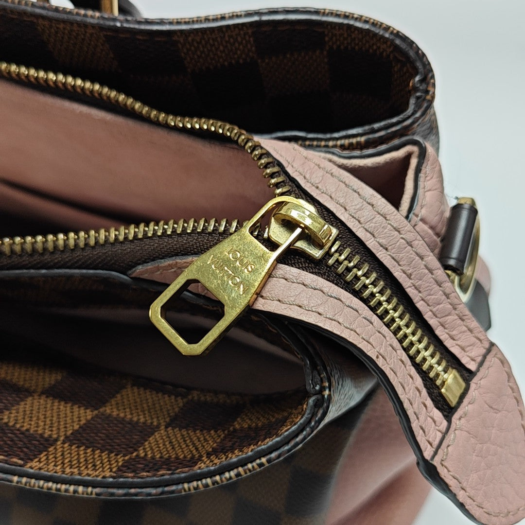 NORMANDY Damier Ebene Coated Canvas Brown