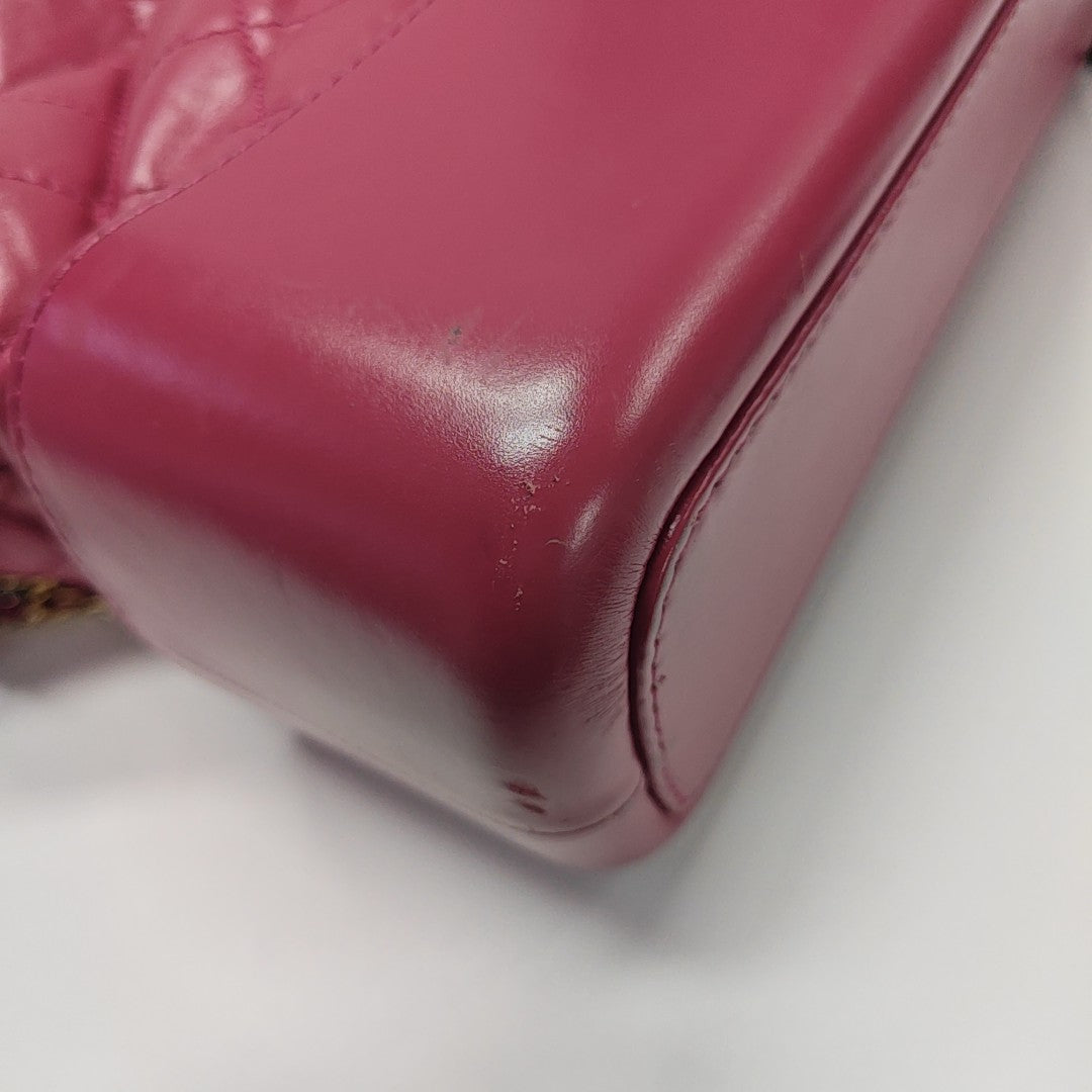 GABRIELLE Medium Quilted Calfskin Red